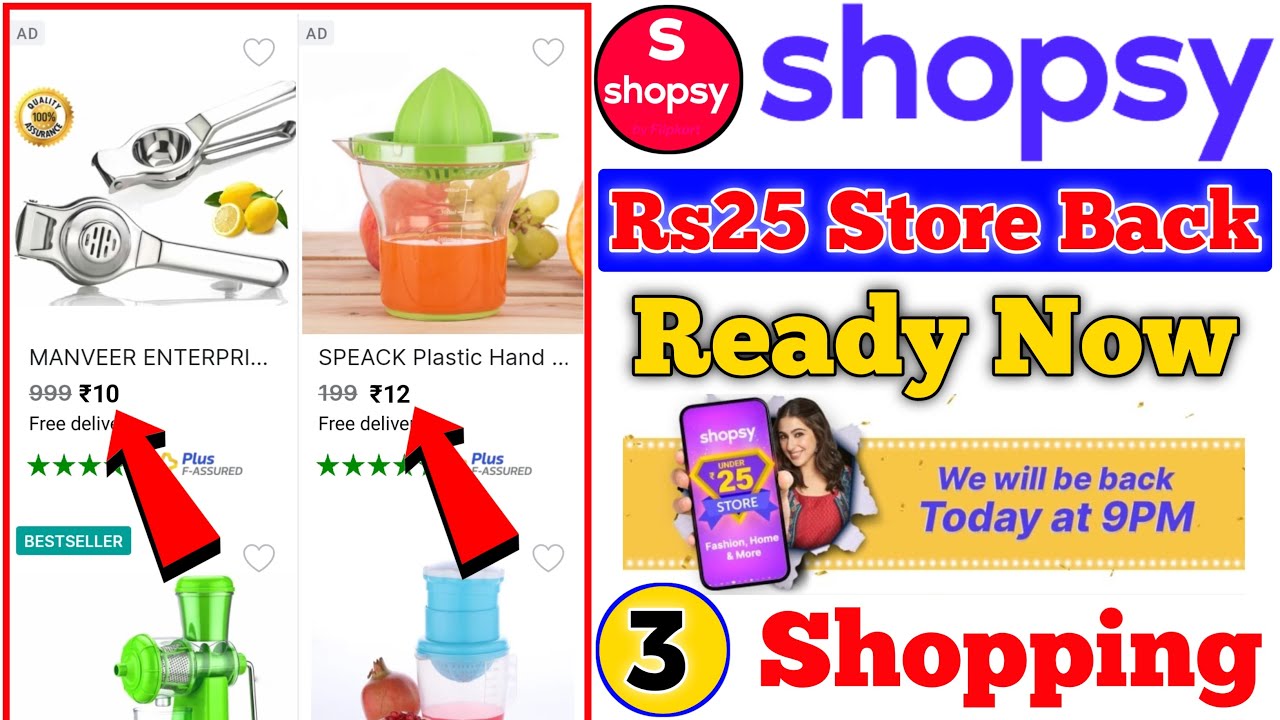 Shopsy Rs10 Store Free Shopping | Shopsy Rs25 Store Back Today | Shopsy Product Order Trick