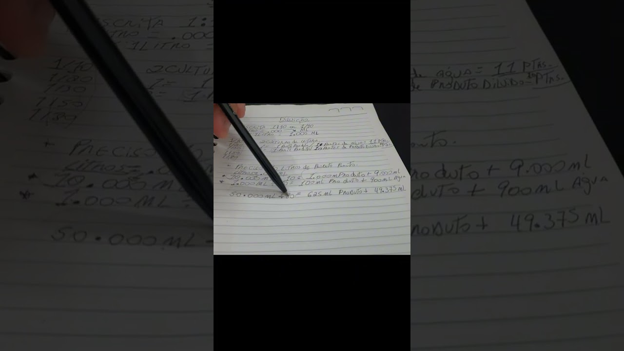 Aula 1#  Diluição como fazer de forma correta.