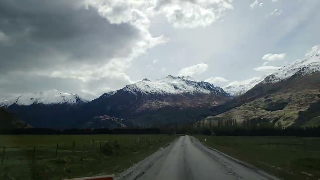 Wanaka to Rob Roy Glacial Track driving hyperlapse