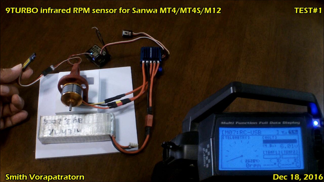 9TURBO infrared RPM sensor for MT4/M12 - TEST#1