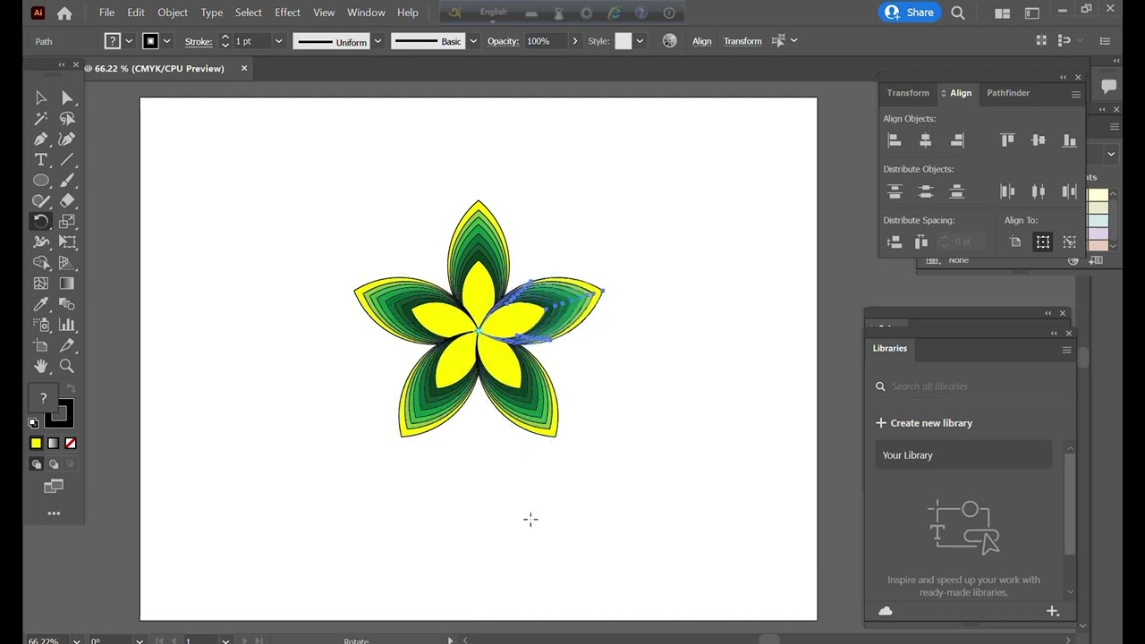 create a flower with adobe illustrator