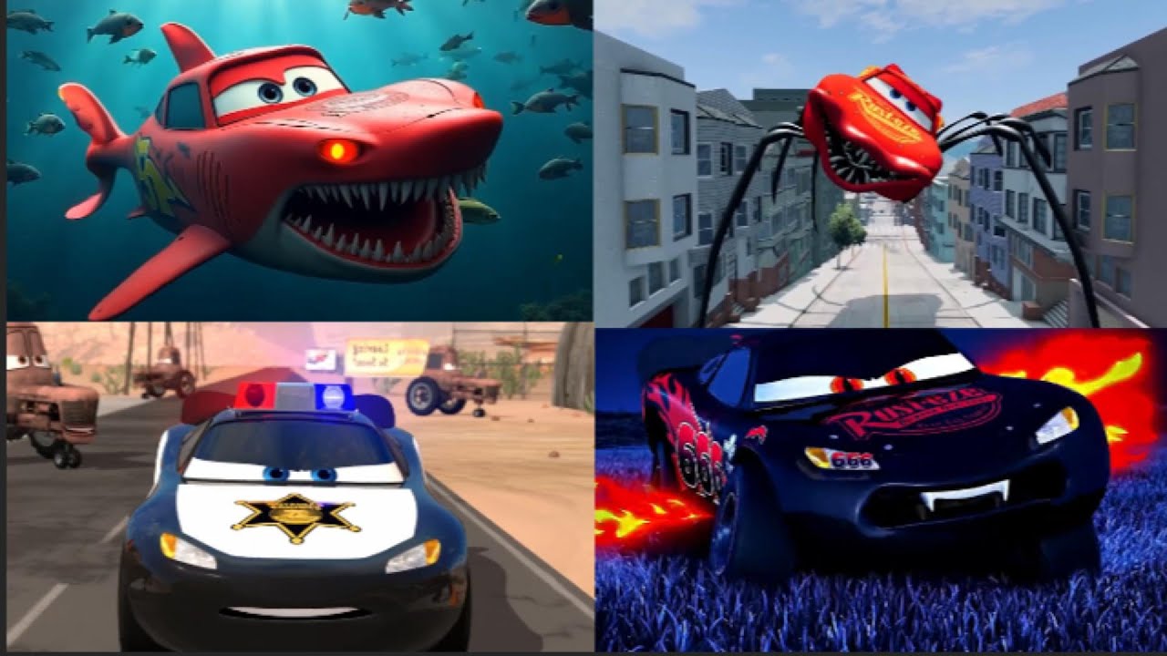 Evil Mcqueen vs Mcqueen Eater vs Lightning Mcqueen sv Shark Mcqueen Coffin Dance Song Cover Tileshop