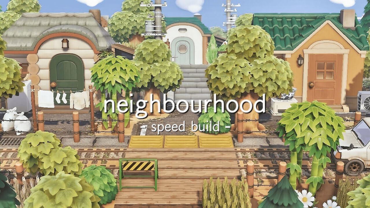 高低差のある住宅街 | Urban City Neighbourhood | Speed Build | Animal Crossing New Horizons | ACNH | あつ森