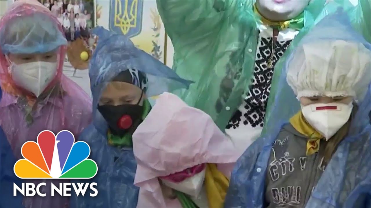 Ukrainian Elementary School Conducts Nuclear Threat Safety Drills