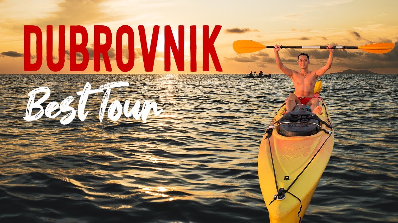 Dubrovnik Sunset Kayak Tour (X-Adventure) Lokrum Island & Betina Cave Beach [4K]