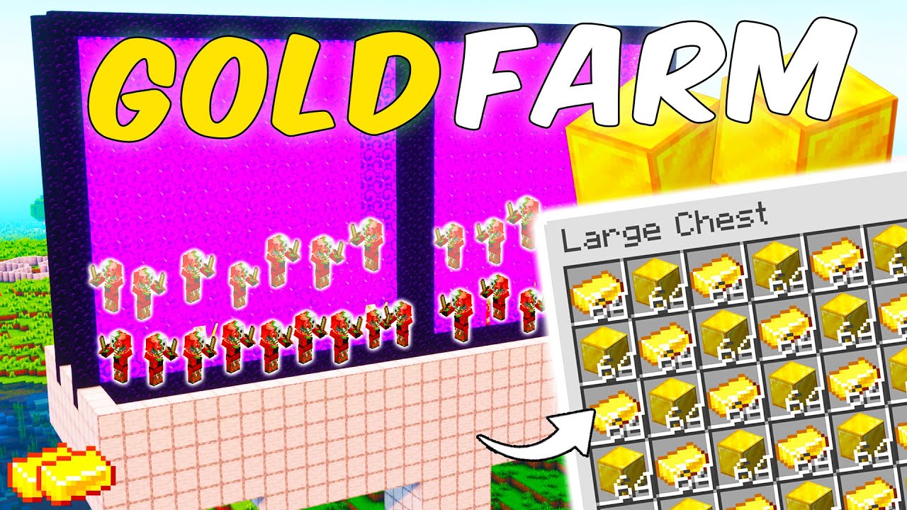 BU ALTIN FARM SAYESİNDE , MİNECRAFT'TA SINIRSIZ ALTIN KAS !!! l Minecraft Bedrock Sistemler