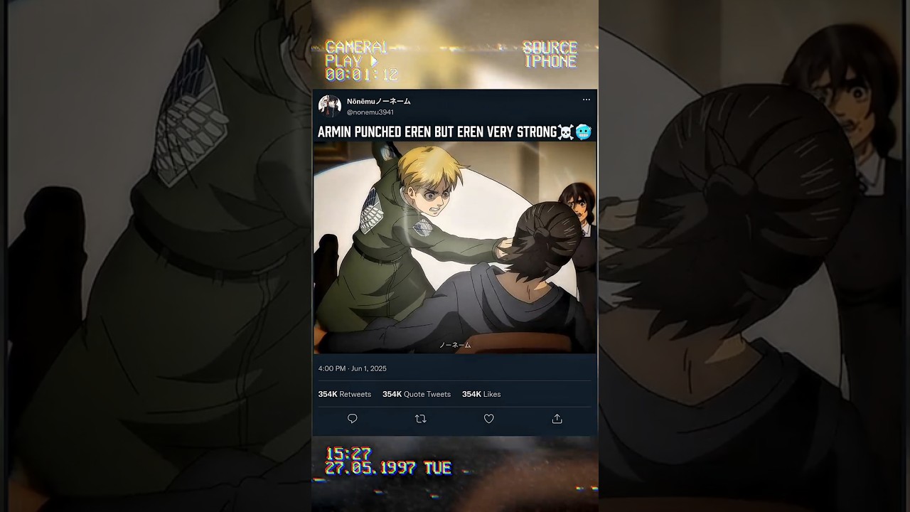 armin punched eren yeager☠️🥶