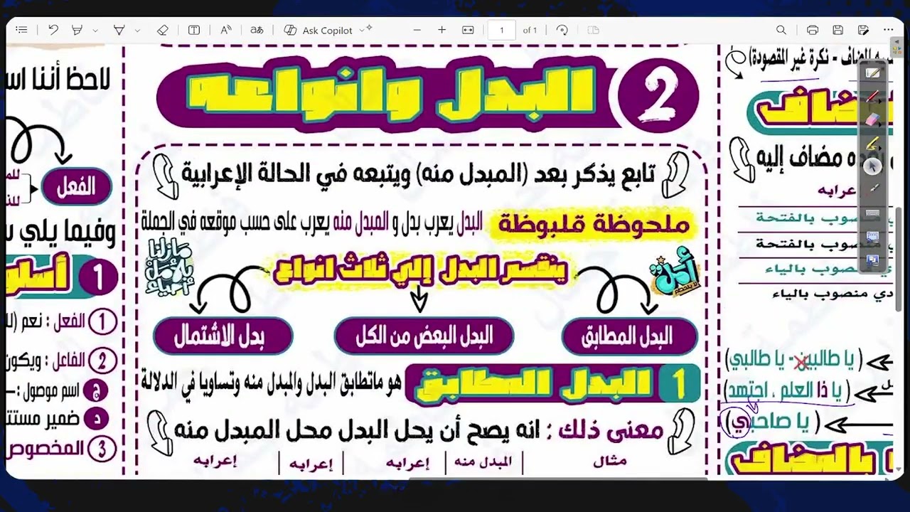 مراجعة النحو | ٣ اعدادي 