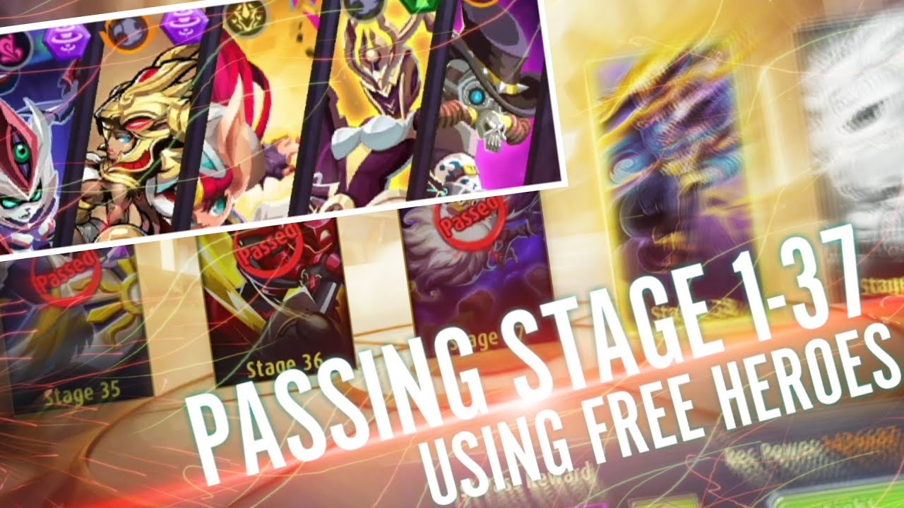 Magic Rush : Passing Stage 1-37 Using Free Heroes 🔥| Poison Lineup