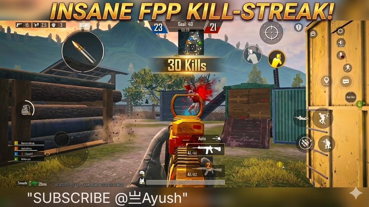 Insane FPP Kill-Streak: How I Got 30 Kills (Unbeatable) #bgmi #arena #pubgmobile #bgmivideos #1ksubs