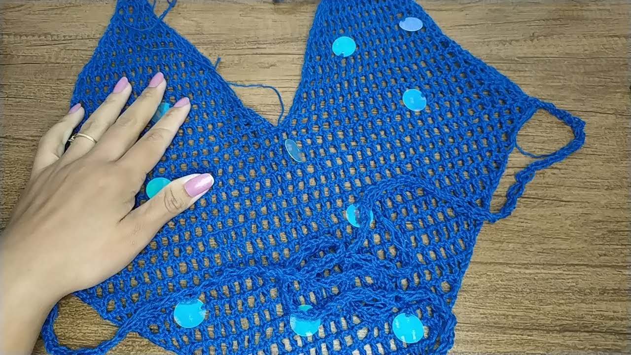 Cropped rede#crochet #semprecirculo #croche 