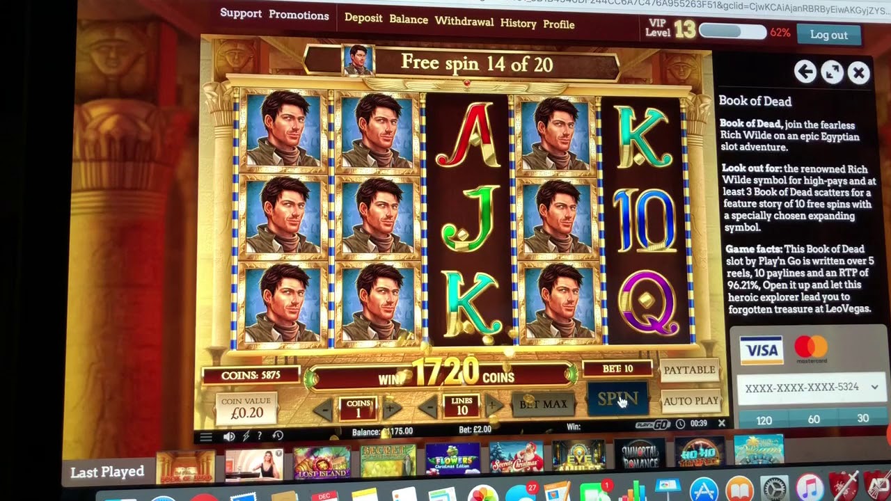 Book of dead &pound;2 stake ! Big Win Leo Vegas EXPLORER SYMBOL !!???