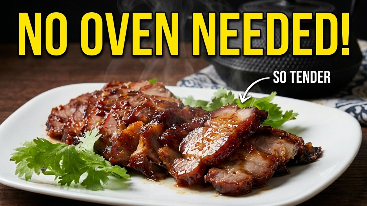 Easy to make Braised Char Siu - No oven required