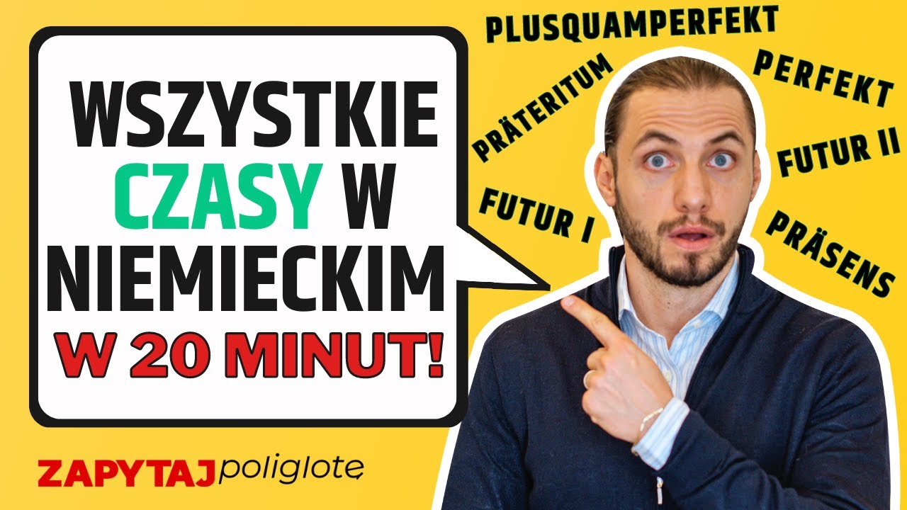 Naucz się WSZYSTKICH CZASÓW w NIEMIECKIM 🇩🇪  w 20 minut! 🇩🇪 #zapytajpoliglotę 🇩🇪 de odc 186