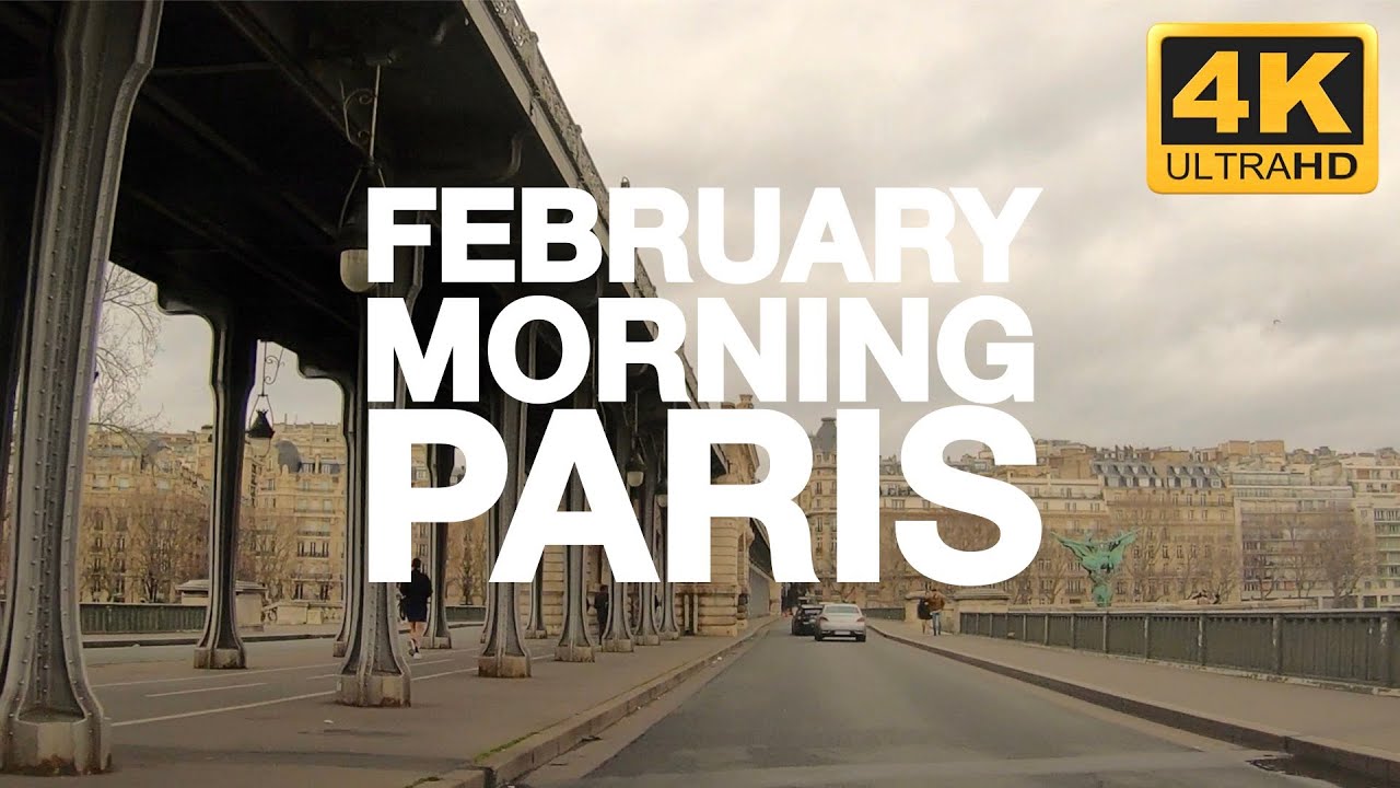 4K - Pont de Bir-Hakeim, INCEPTION Filming Location | Cloudy Sunday Morning Driving in Paris