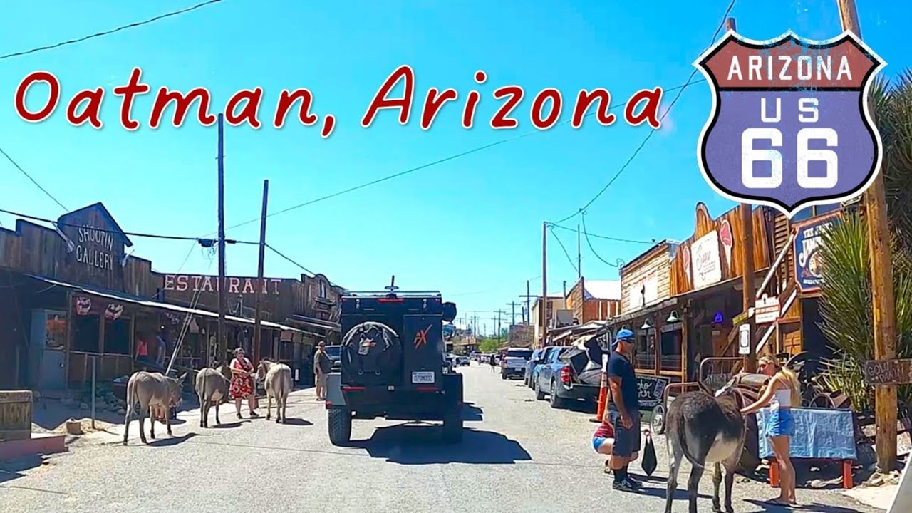 Visiting Oatman and the burros along Route 66 in western Arizona,