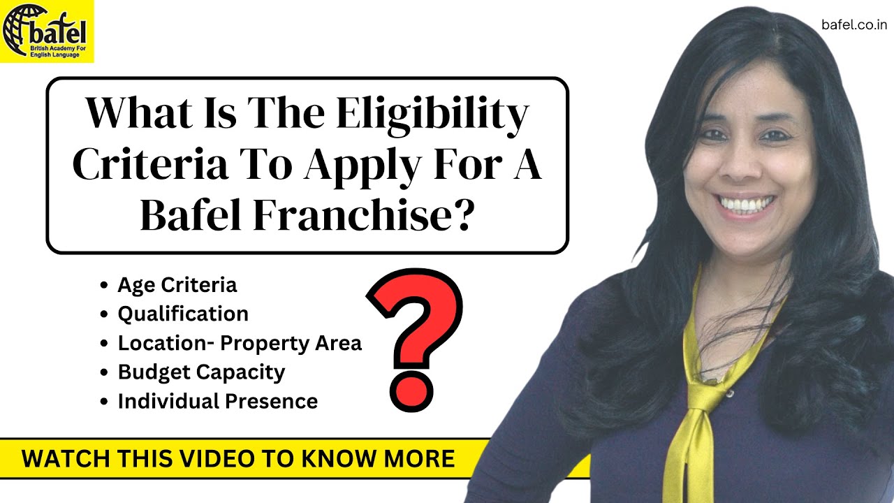 Spoken English Franchise Eligibility Criteria | Bafel.co.in