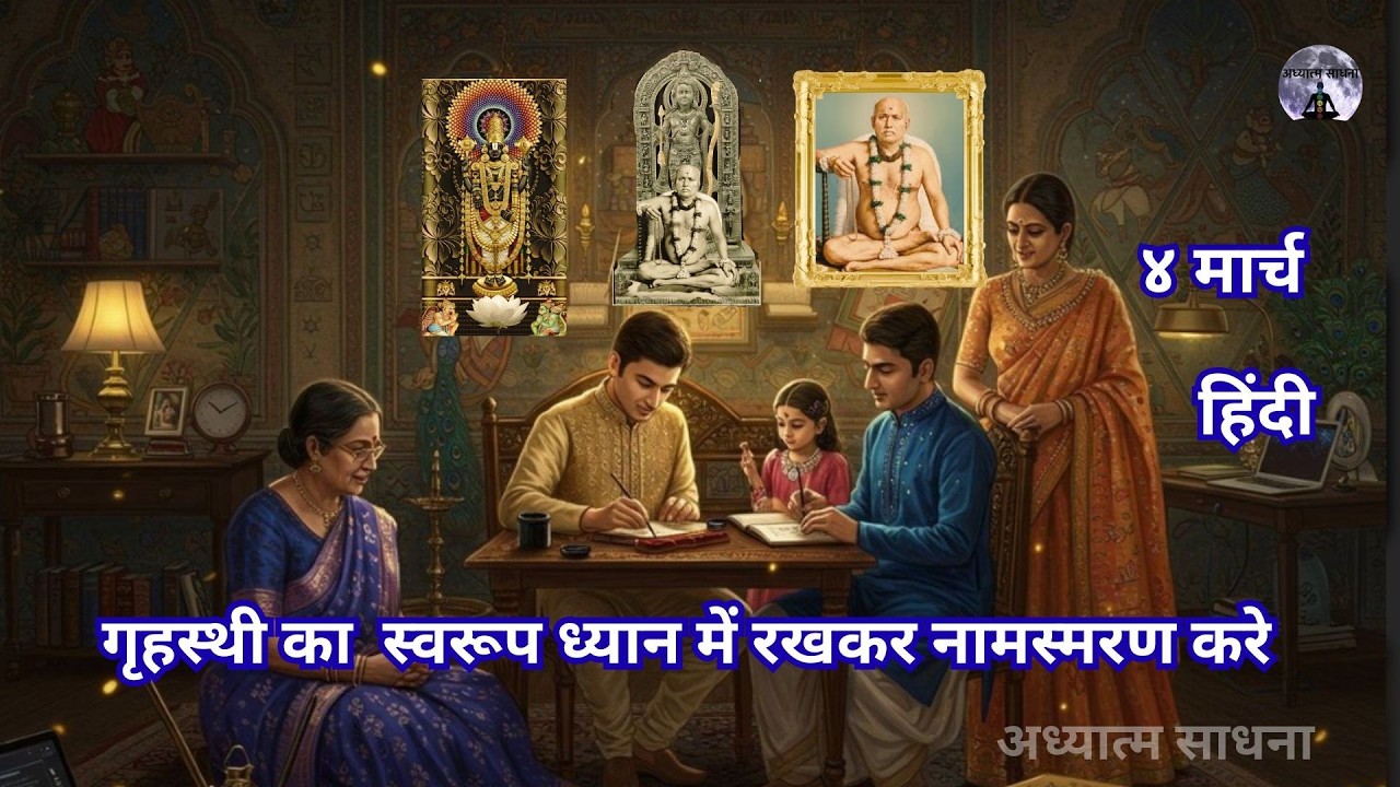 गृहस्थी का  स्वरूप ध्यान में रखकर नामस्मरण करे |४ मार्च |#गोंदवलेकर_महाराज_प्रवचन |अध्यात्मसाधना