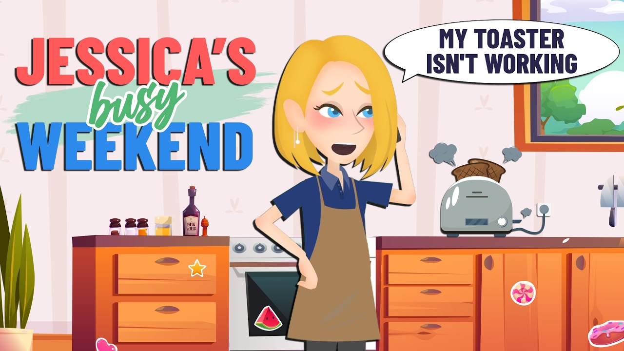 30 Minutes of Listening & Speaking English for Beginners | Jessica’s Busy Weekend | (A2-B1)