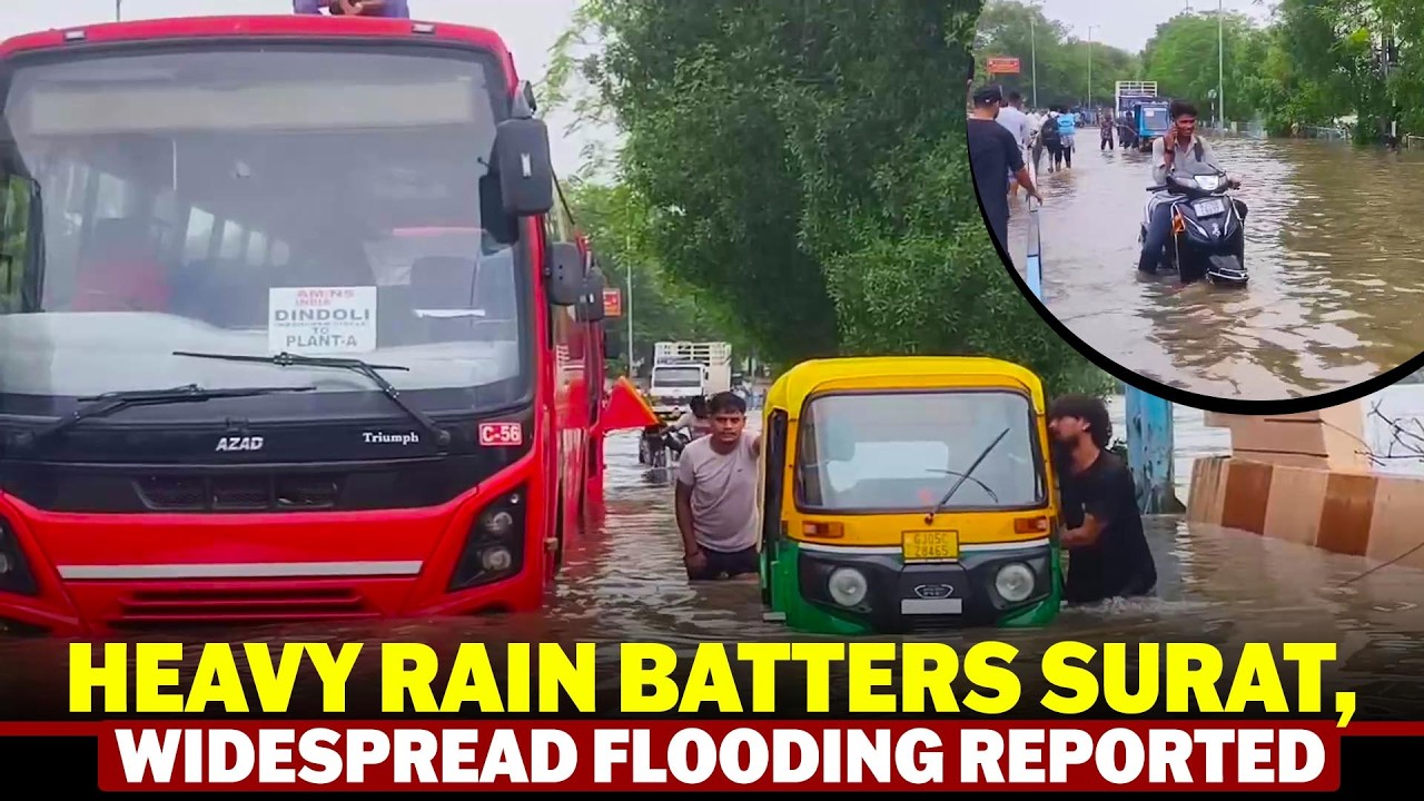 LIVE: Heavy Rain Batters Surat, Widespread Flooding Reported Across City | Monsoon | India | Gujarat