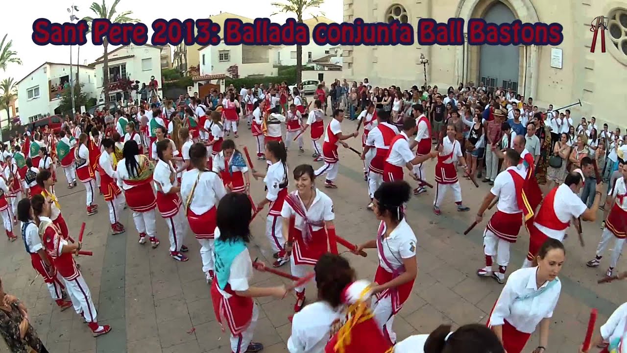 Sant Pere 2013. Festa Major. Ballada conjunta dels Balls de Bastons de Ribes