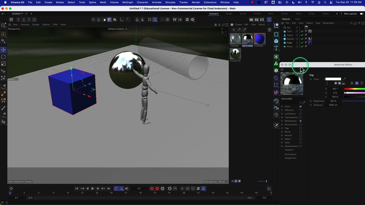 Cinema 4D Lesson 8 _ Materials Pt. 2