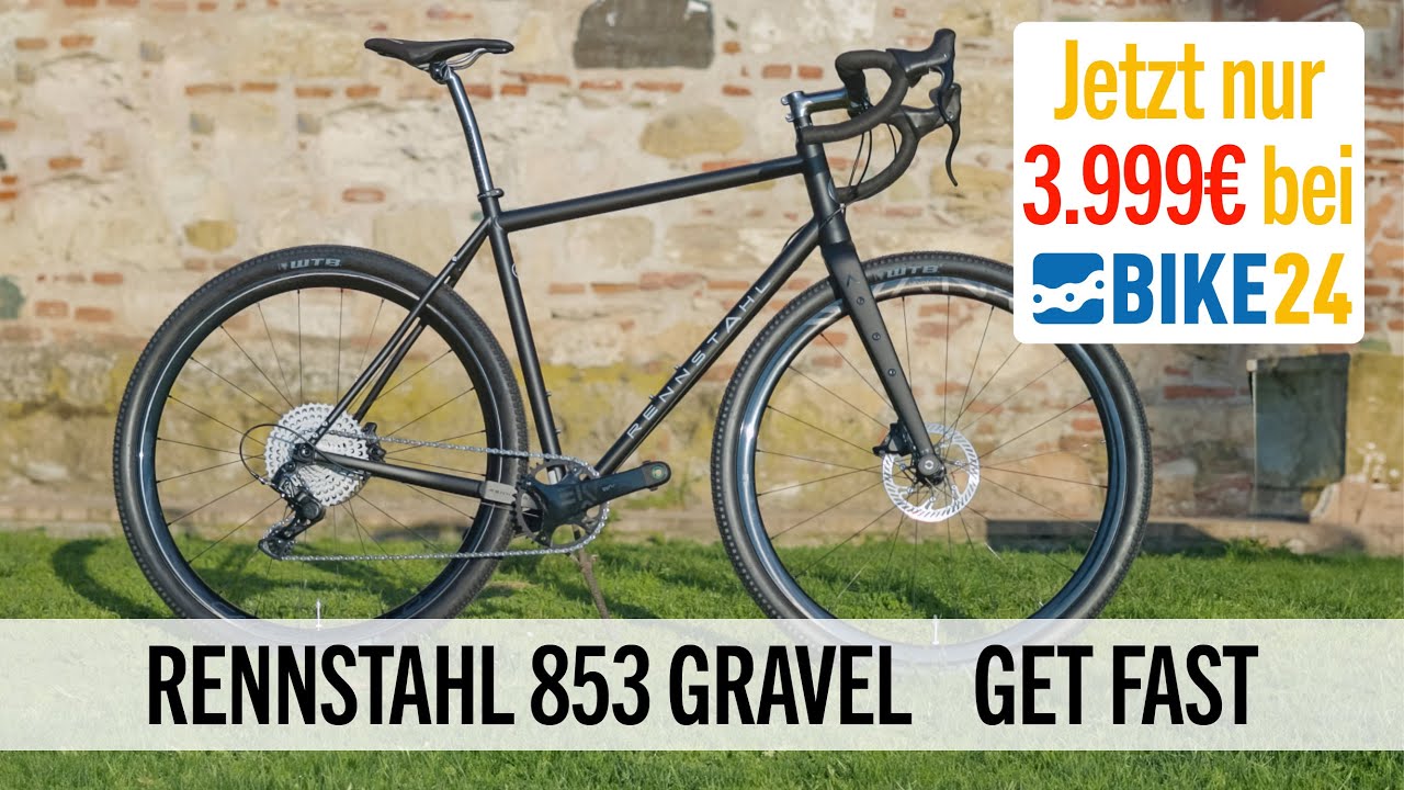 Rennstahl 853 Gravel I Get Fast I Bike24 Angebot I Campagnolo Ekar 1x 13 Levante I Falkenjagd Titan