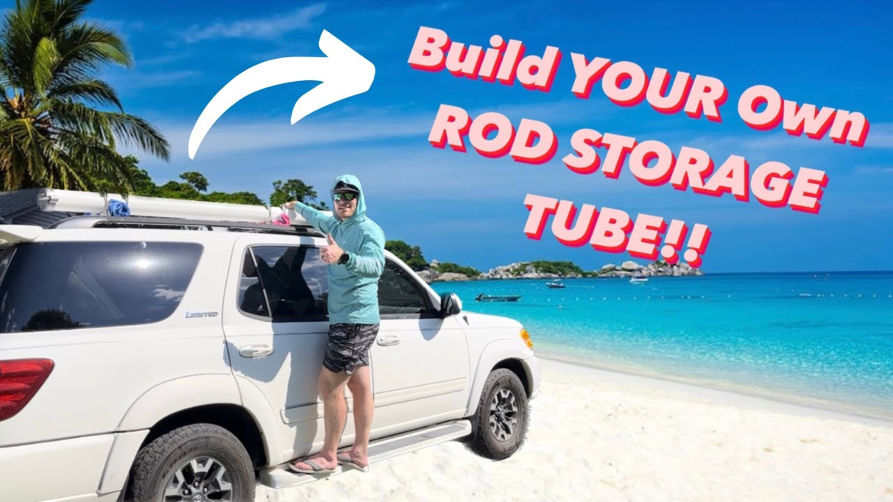 Make YOUR own ROD STORAGE TUBE  👊 Travel Fishing with a Roof Rack!!