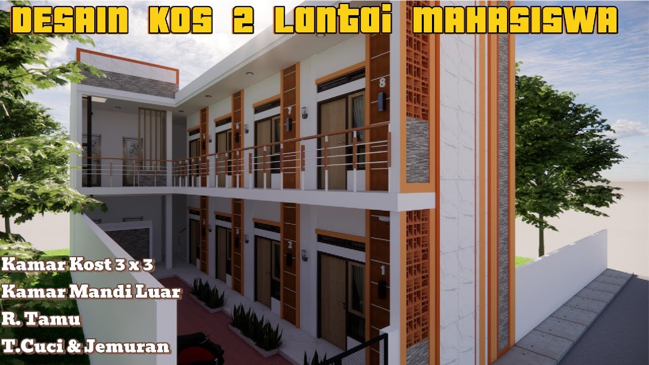 DESAIN KOS 2 LANTAI 3 X 3 