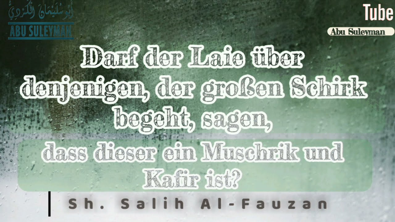 Darf nur ein Richter den Takfir sprechen oder kann das auch ein Laie ggf. tun?