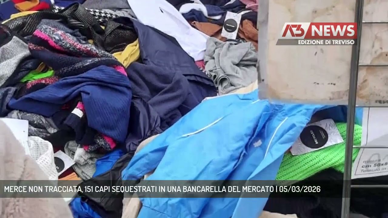 MERCE NON TRACCIATA, 151 CAPI SEQUESTRATI IN UNA BANCARELLA DEL MERCATO | 05/03/2026