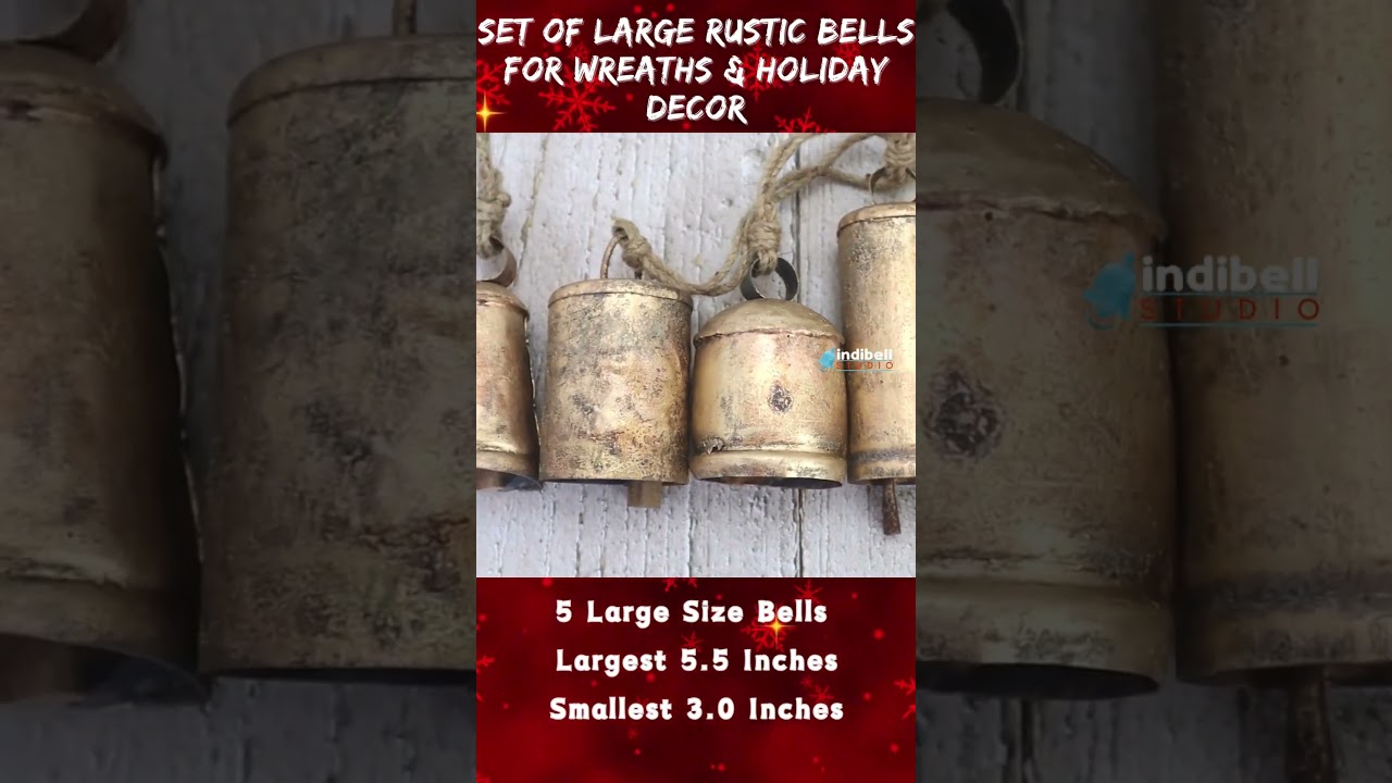 DIY Rustic Christmas Bells | Holiday Home D&eacute;cor Ideas  #indibellstudio #christmasbells #bells