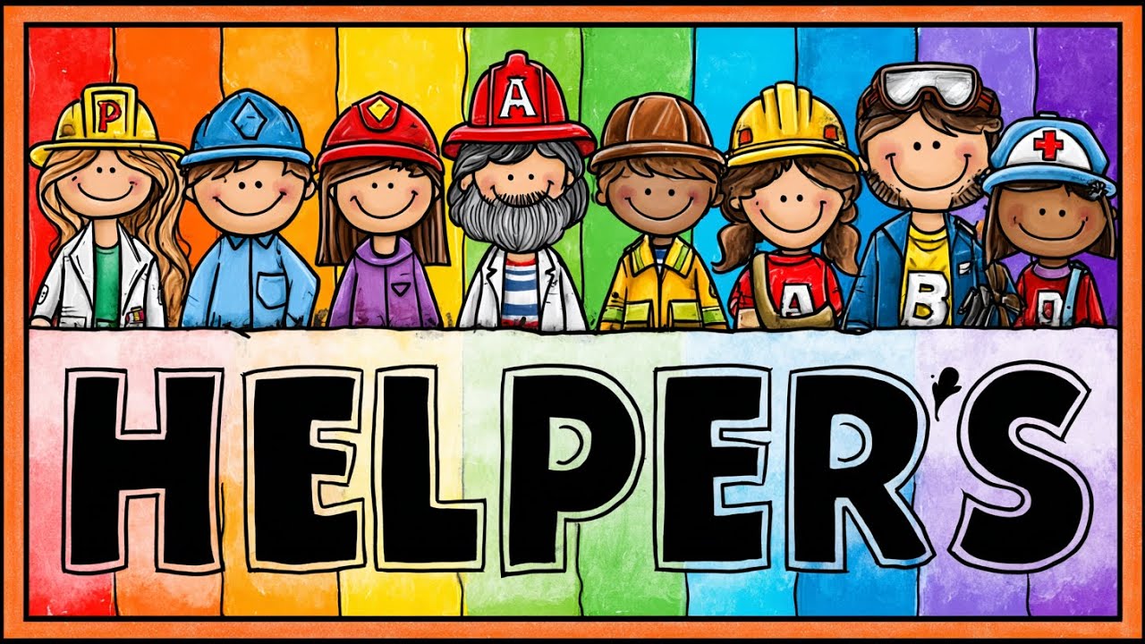Помощники и алфавит 👷&zwj;♀️🚒 | Изучаем алфавит вместе с помощниками из сообщества | Песенка про алфа...