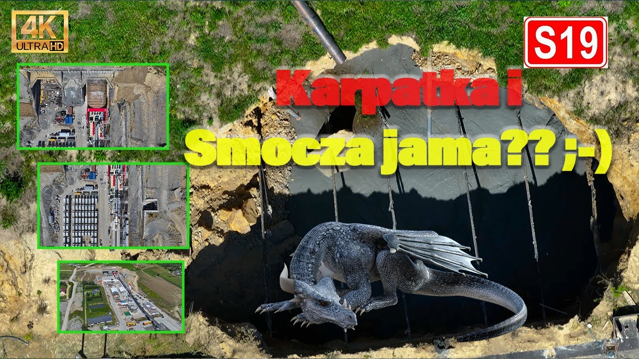 S19 Karpatka drąży tunel ale co to za dziura? Via Carpatia z drona w 4K | Via Carpatia Expressway