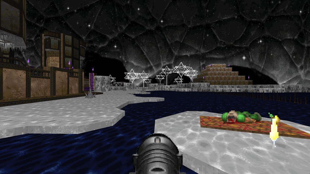 Doom 2 - Pina Colada 2 (Map 24: Coconut Acres): UV-Max (Map Author: Danlex)