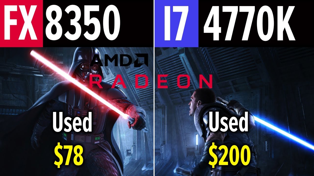 Сравнение FX 8350 vs i7 4770K с видеокартой RX 5700 XT | FULL HD | 7 Games