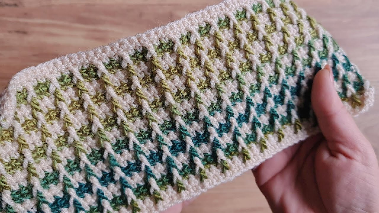 MY FAVORITE PATTERN WITH THREE YARN! Only 2 Row Design Unforgettable crochet stitch