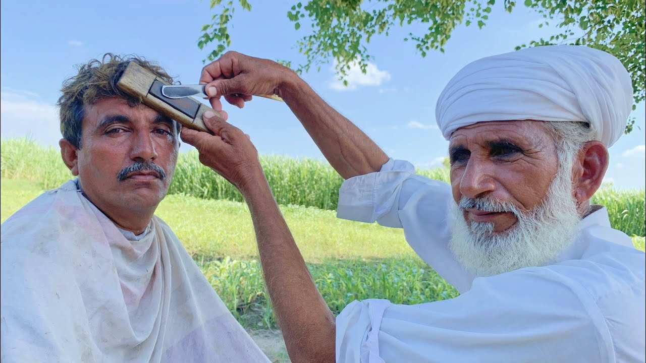 ASMR Straight Razor Using For Shave But Barber is 100 year Old!😱[ASMR ABi]
