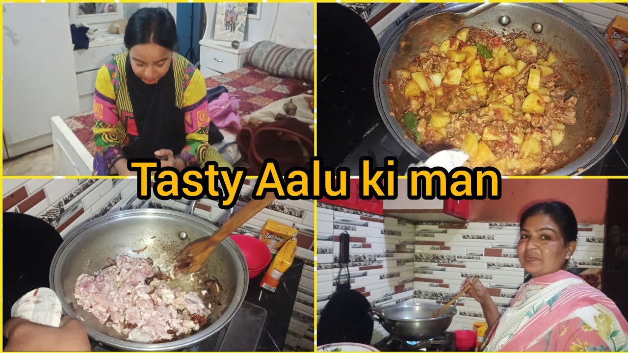 Simple Aalu keema Banaya# Shazia Arshad family