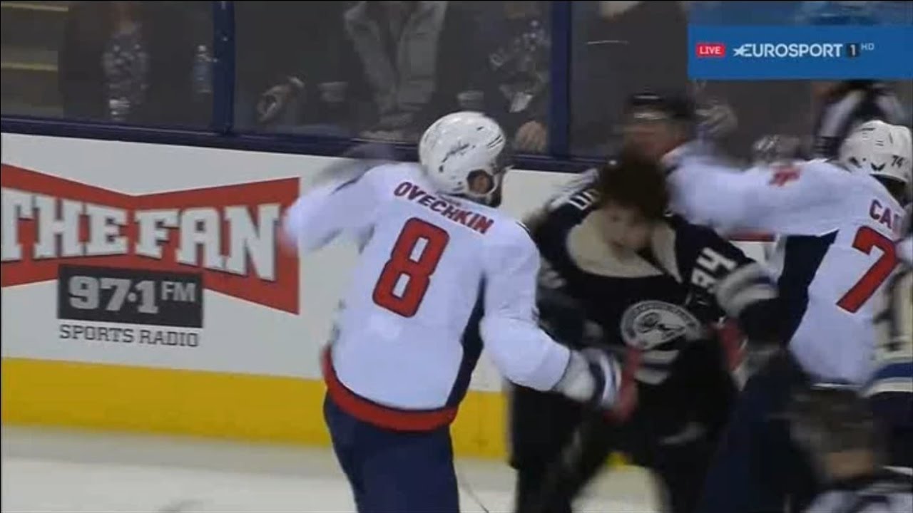 Ovechkin vs Josh Anderson WSH - CBJ Fight