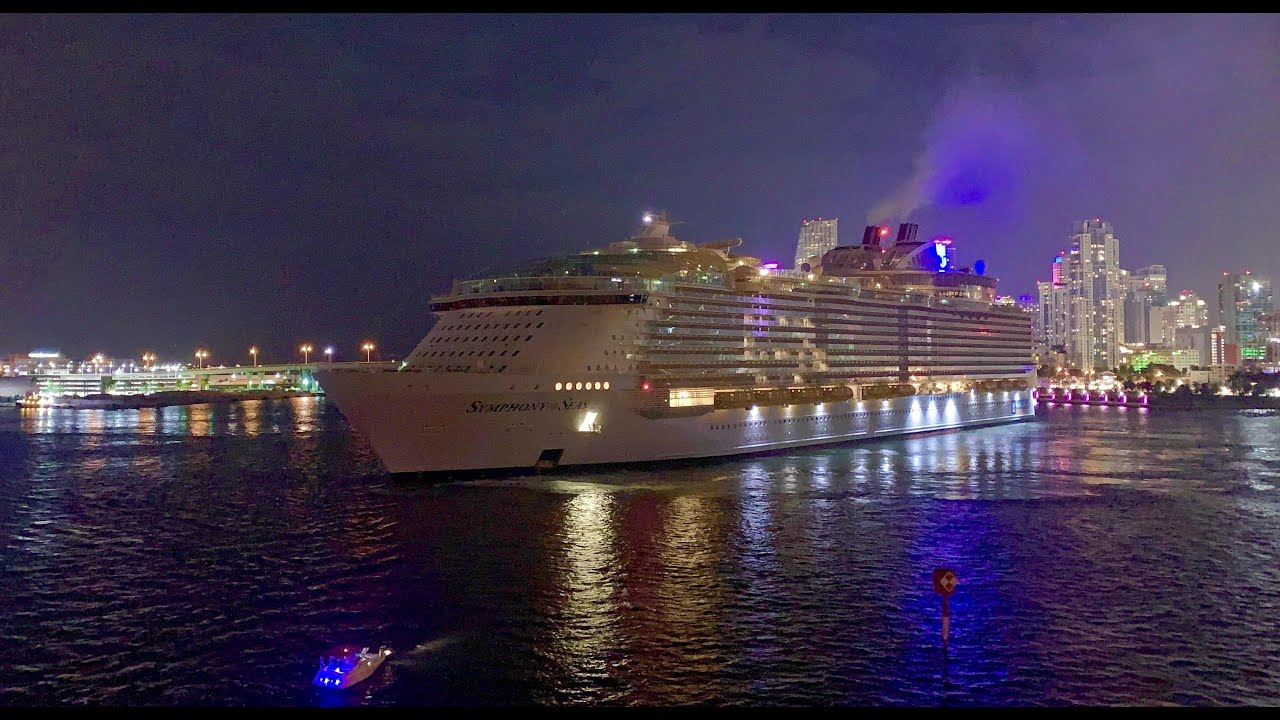 Symphony Of The Seas | Nighttime Departure From The Port Of Miami, 2020