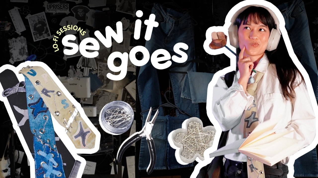 I upcycled old 👔 denim into a custom tie  in ⏰ 45 minutes? ~ sew it goes