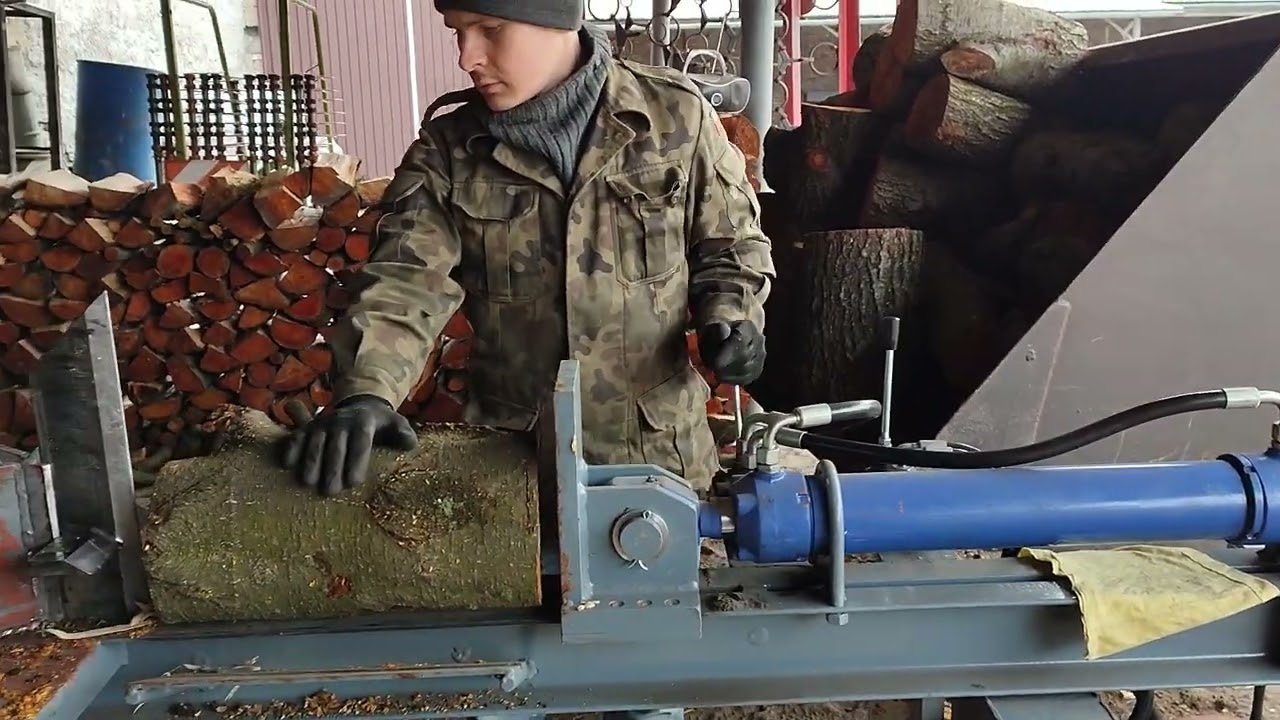 I Bulit a Hydraulic Log Splitter ! Prototype while working great ! Made In Poland ! Polak potrafi !