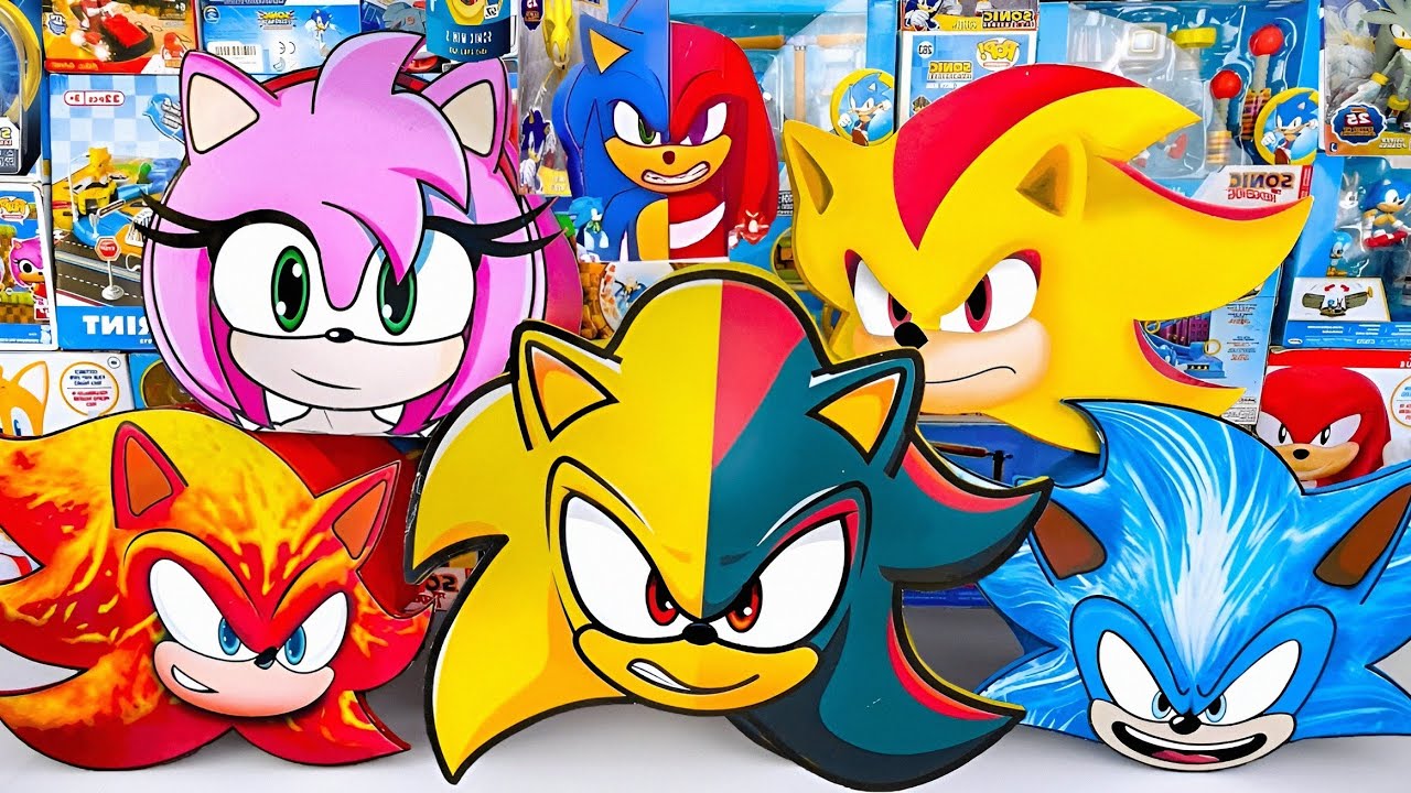 Sonic The Hedgehog Toys Unboxing ASMR | Half Head vs Super Sonic Half Head Mystery Boxes
