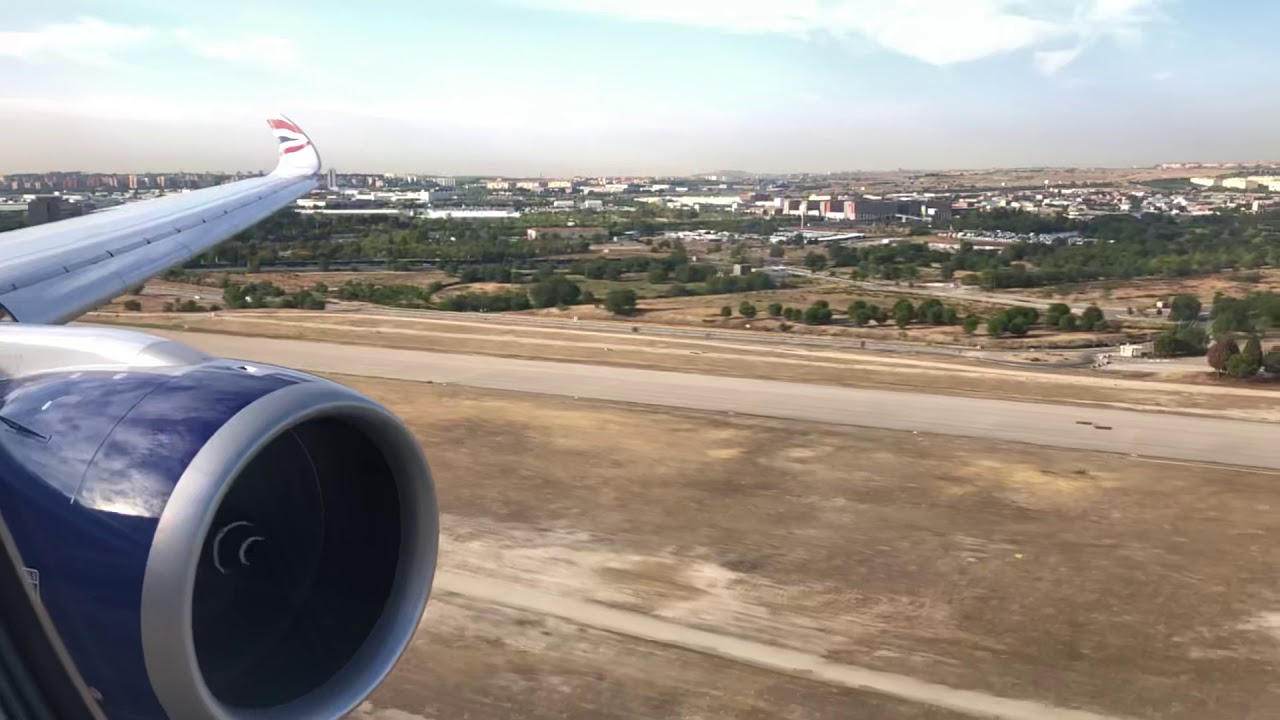 Landing into Madrid BA456 A350 G-XWBA