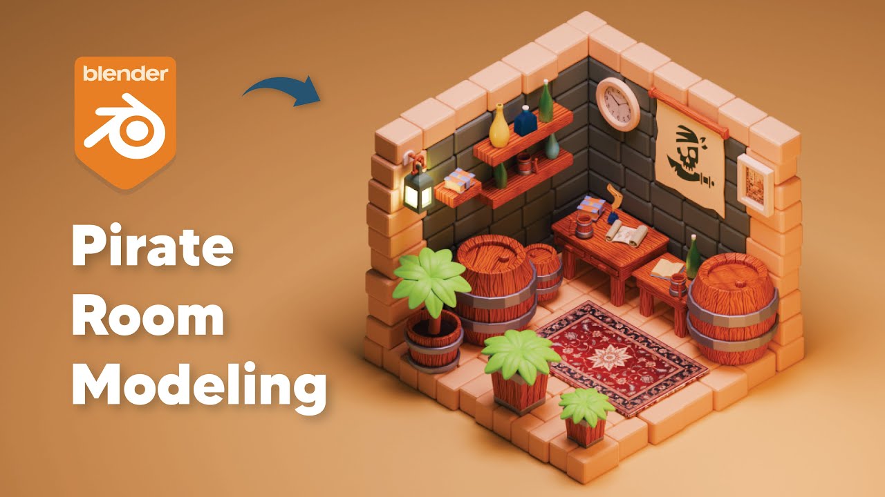 Isometric Room in Blender 4.2 [Timelapse]  | BEY 3D