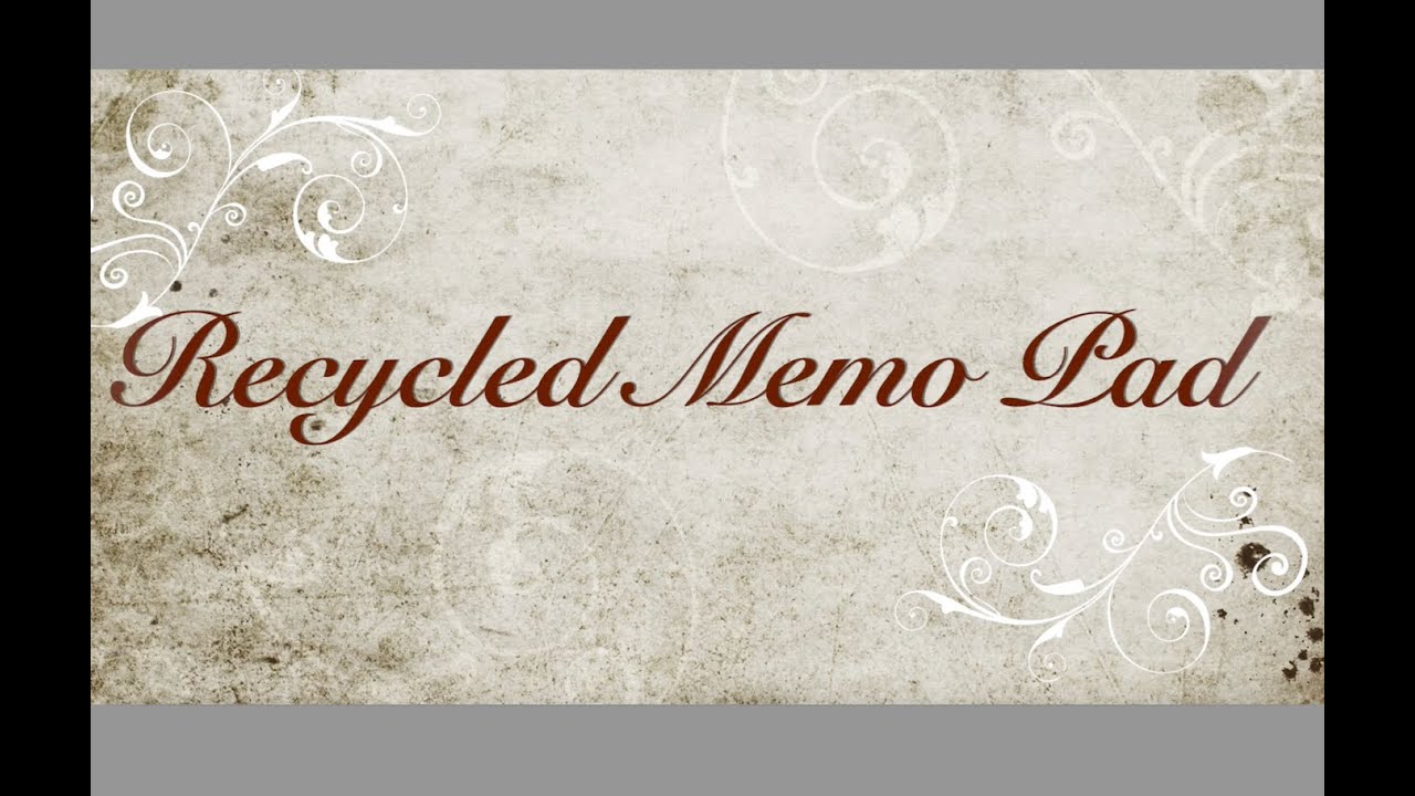 recycled memo pad