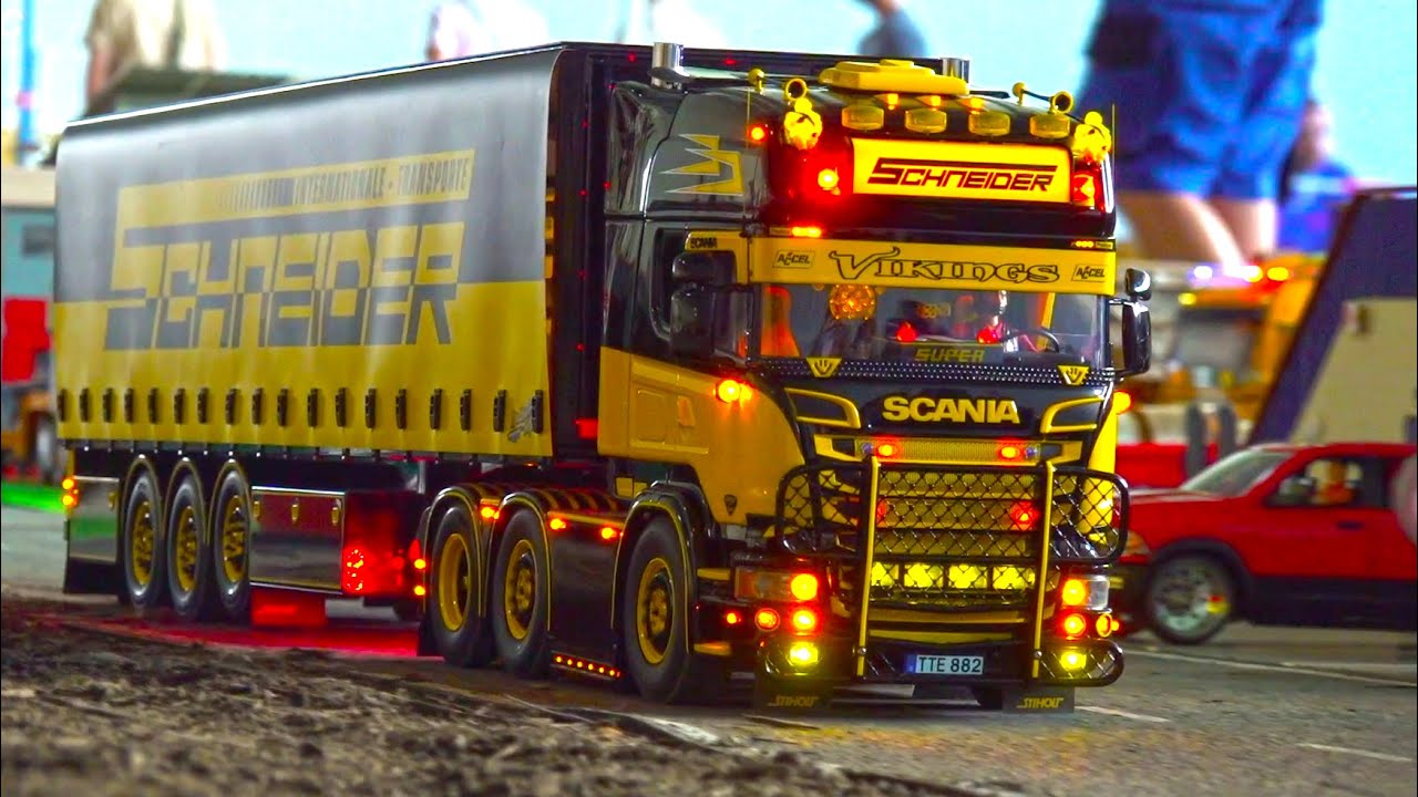 GLORIOUS RC COLLECTION, UNIQUE SCANIA SHOW TRUCKS, RC FIRE FIGHTERS WORKING HARD, RC TRUCK PARADE