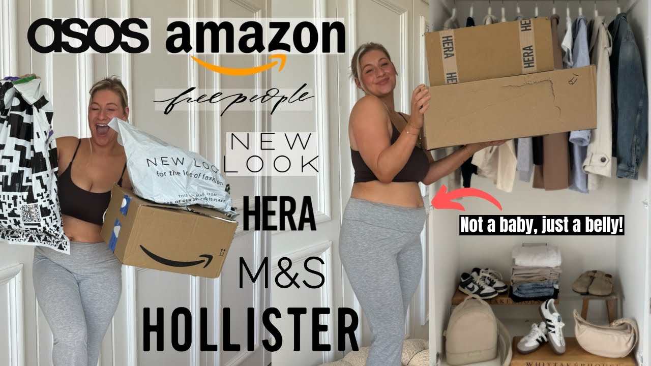 HUGE BELLY TRY ON HAUL | АВГУСТ 2024 | ASOS, AMAZON, НОВЫЙ ОБРАЗ, FREE PEOPLE, M&S, HOLLISTER