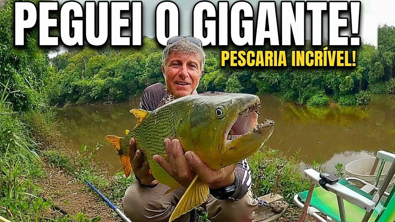 INACREDITÁVEL! Peguei um DOURADO com anzol de Piapara e isca de Caranguejo!